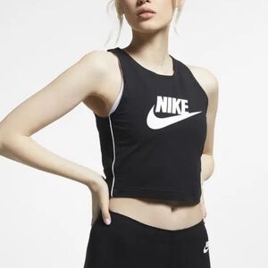 Nike Sportswear Heritage Tank Black White Logo Size XS